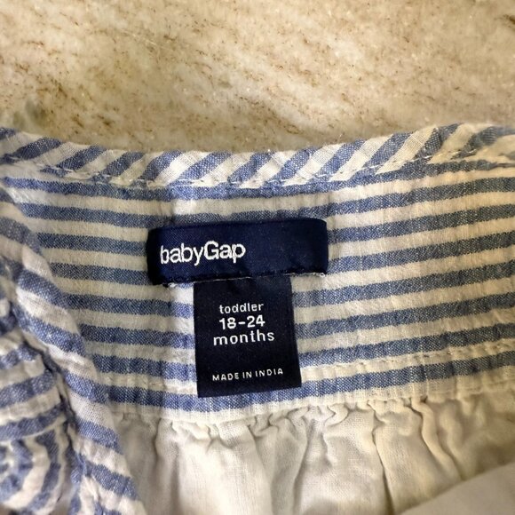 Bundle of Baby Gap Striped dress & Cat & Jack Jean Jacket Size 18 - 24 months - Picture 4 of 12